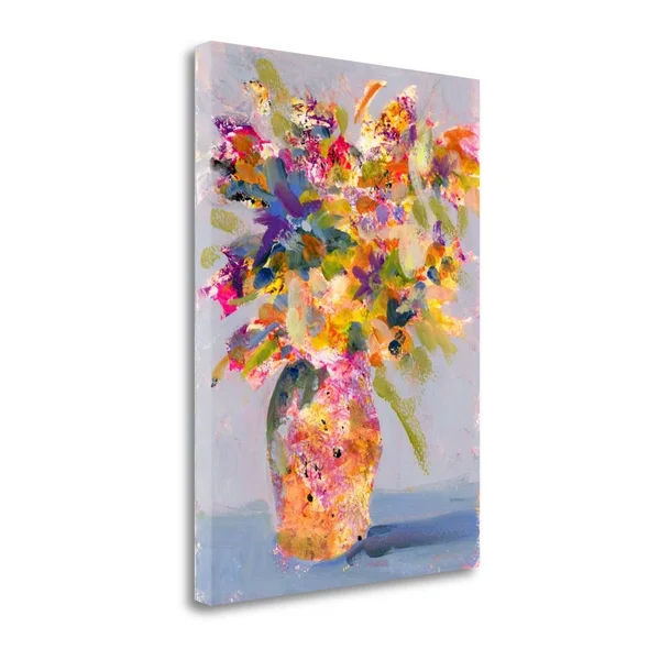 Tangletown Fine Art Lavender Vase by Pamela J. Wingard - Giclee Print on Wrap Canvas, 21x29x22
