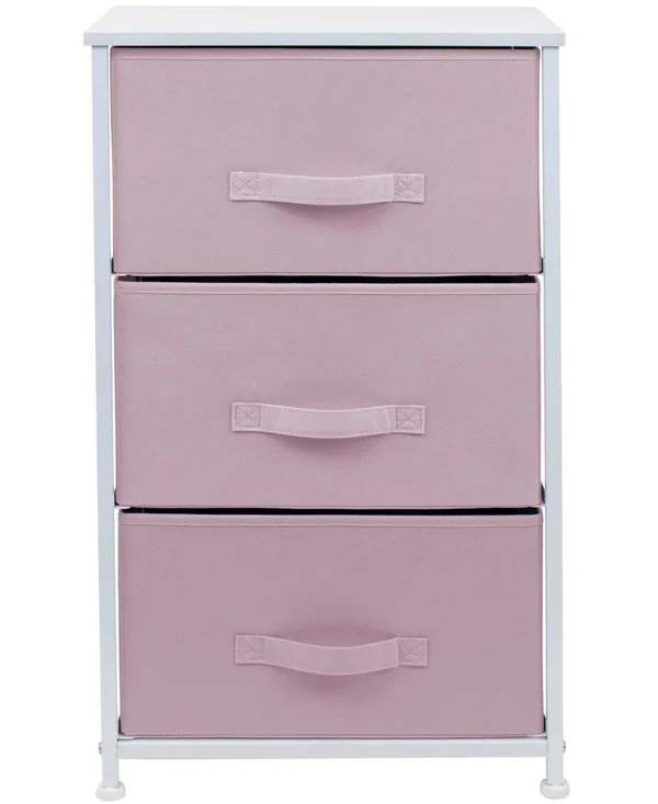 Sorbus 3-Drawers Chest Dresser - Pink