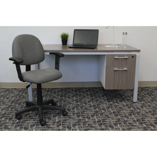 Boss Deluxe Posture Chair with Adjustable Arms - Grey