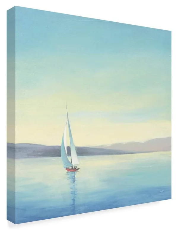 Trademark Art Heading Home Sailboat' Gallery Wrapped Canvas Art