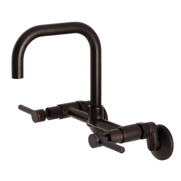 Kingston Brass KS813ORB Concord 8x22 Adjustable Center Wall Mount Kitchen Faucet - Oil Rubbed Bronze