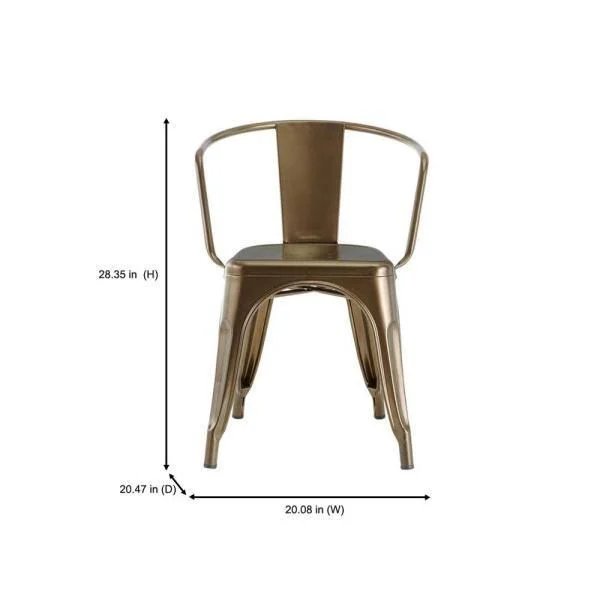 StyleWell Bronze Metal Dining Chair (Set of 2) (20.28 in. W x 28.35.95 in. H)