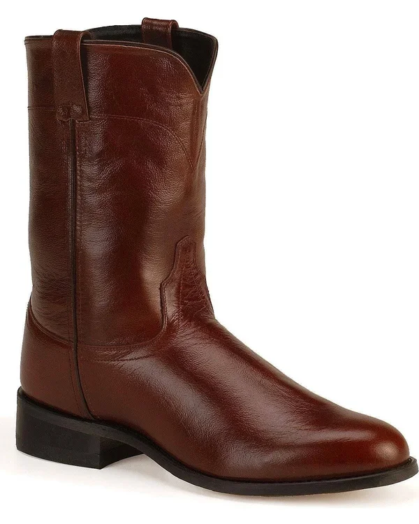 Old West Leather Roper Cowboy Boots