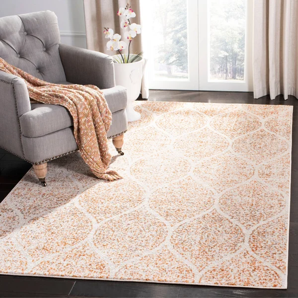 Safavieh Madison Rug Collection MAD604H - Cream - Orange - 10& x 14&