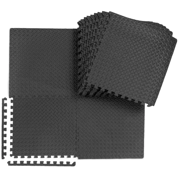 Best Choice Products 96 Sq. ft. Puzzle Exercise Mat - 24-Piece 2x2ft Eva Foam Interlocking Tiles, 3/8in Thick - Gray