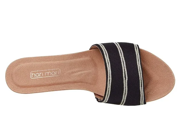 Hari Mari Sydney Woven Slide Sandal - Women's Black/Natural, 11.0