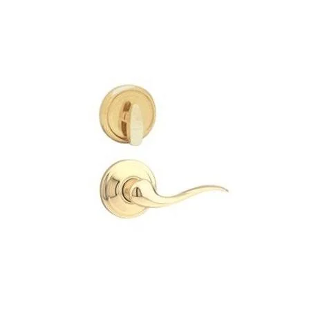 Kwikset 966TNL 3 RH Tustin Interior Right Lever Trim Pack for Handleset Polished Brass