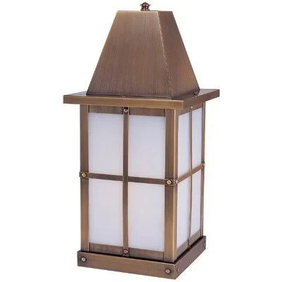 Hartford 1 -Light Hardwired Pier Mount Light Arroyo Craftsman Size: 18.5x22 H x 8x22 W - Finish: Verdigris Patina, Shade Type: Ra
