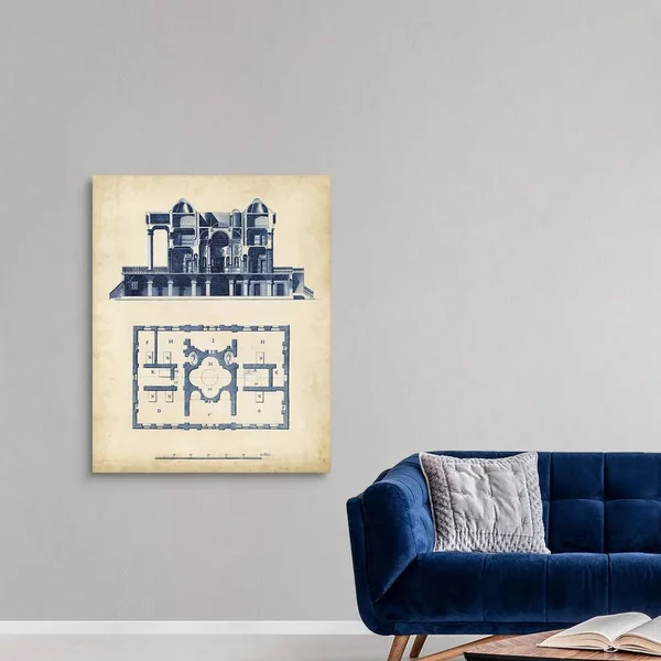 Architectural Blueprint III - Canvas Wall Art, 36x45, Great Big Canvas