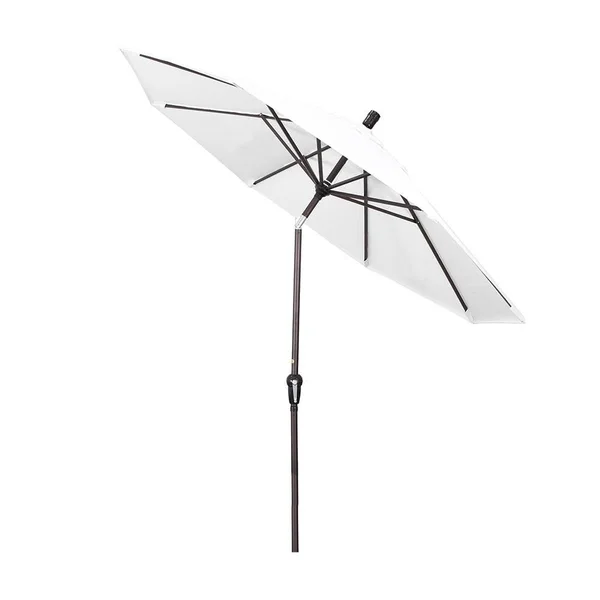 California Umbrella 11 ft. Aluminum Auto Tilt Olefin Patio Umbrella - Red