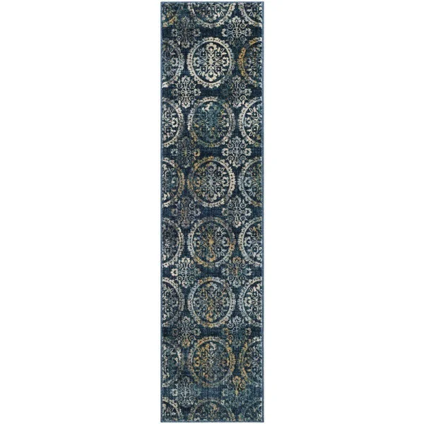 Safavieh EVK517D Evoke Navy, Creme Area Rug - 4& x 6&