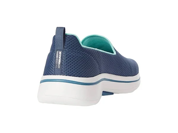 Skechers Women's GOwalk Arch Fit - Grateful Slip-On Walking Shoes, Blue, 5.5