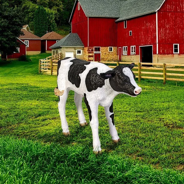 Design Toscano Buttercup The Life Size Holstein Calf Dairy Cow Statue