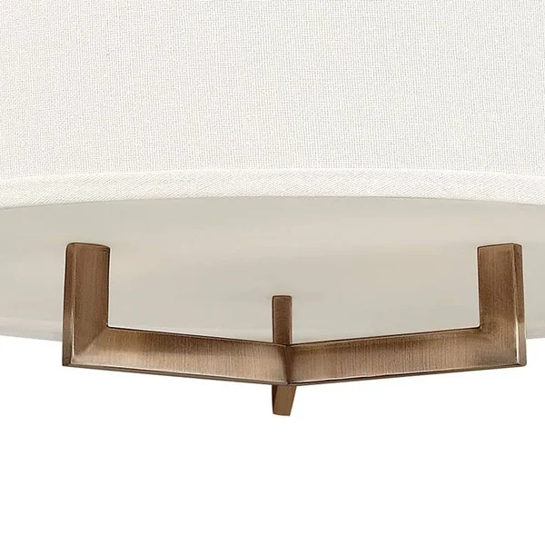 Hinkley 3201AN-LED - Hampton Semi-Flush Mount, Antique Nickel