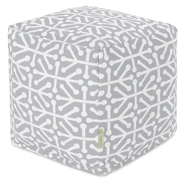 Majestic Home Goods Aruba Indoor, Outdoor Ottoman Pouf Cube - Pacific