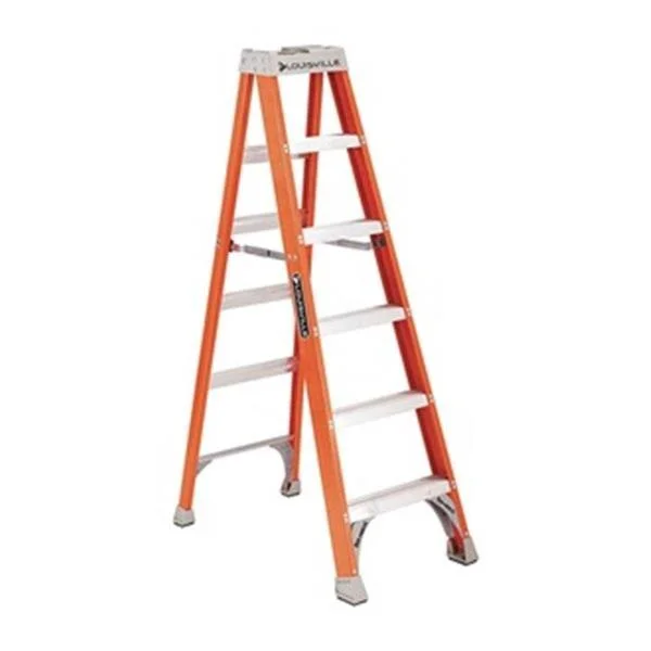 Louisville 6& Platform Step Ladder iA 300lbs Fiberglass Fp1506