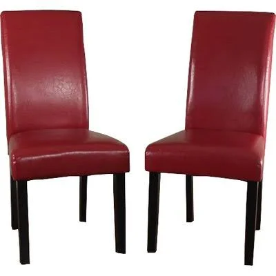 DeMastro Upholstered Dining Chair Andover Mills Upholstery Color: Red