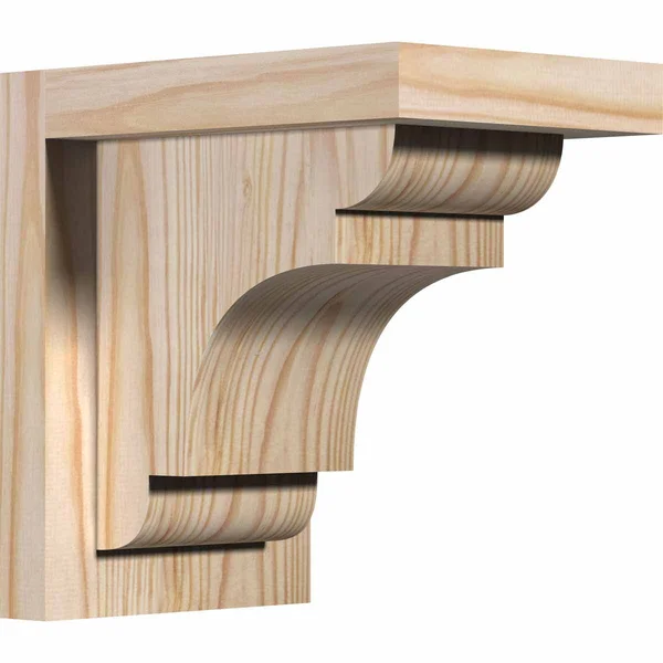 Ekena Millwork COR06X08X08NEB01SDF 5 1/2x22W x 8x22D x 8x22H New Brighton Smooth Corbel w/Backplate - Douglas Fir