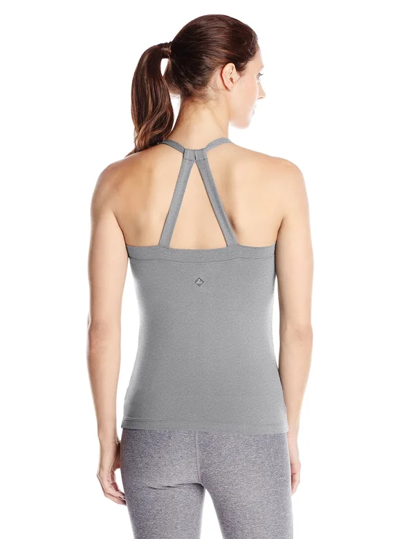 Women's Prana Quinn Chakara Top, Heather Grey