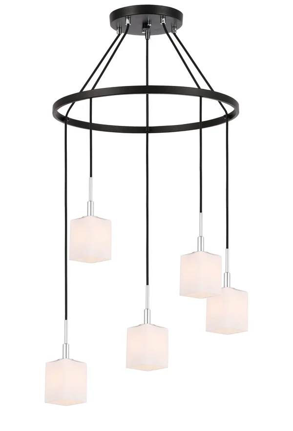 Woodbridge Lighting 18428chz-c80401 Langston 5-Light Pendant Chandelier