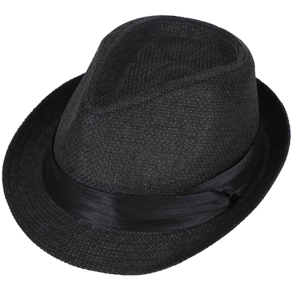 Simplicity Women Men Summer Double Colors Straw Fedora Hat w/ Rasta Band - Navy - SM