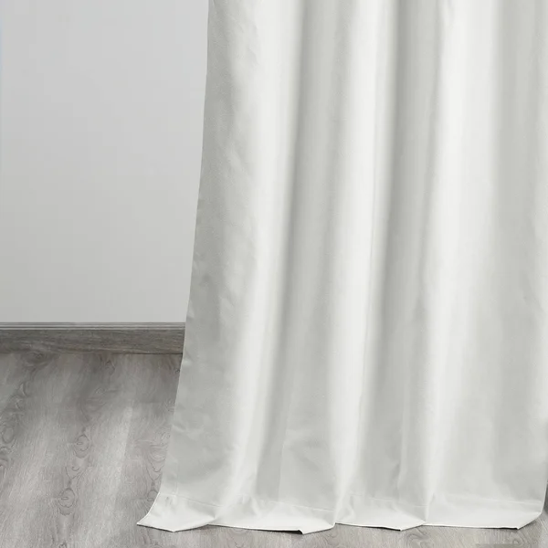 Toasted Tan Vintage Thermal Cross Linen Weave Blackout Curtain, Half Price Drapes