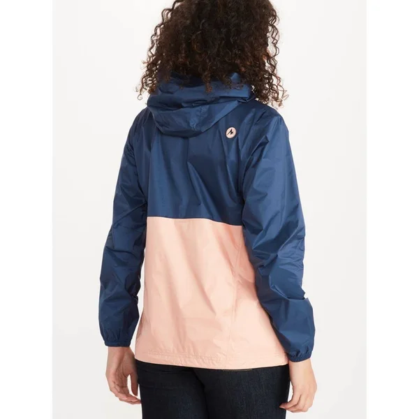 Marmot Women's PreCip Eco Anorak - XL - Arctic Navy - Pink Lemonade