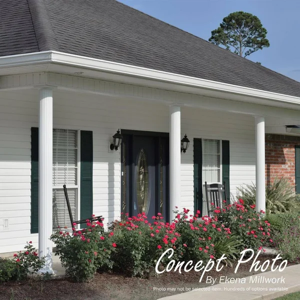 AFCO 8& x 5-1/2x22 Endura-Aluminum Craftsman Style Column - Square Shaft (Load-Bearing 20, 000 lbs), Non-Tapered, Textured White