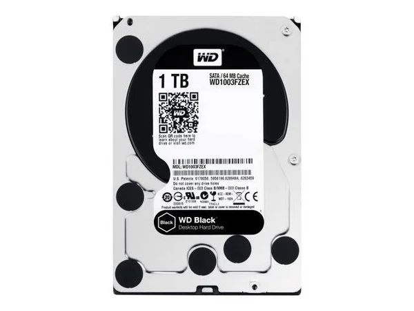 WD Black Performance 1 TB Internal HDD - 3.5x22 - WD1003FZEX - SATA 6Gb/s - 7 - 200 rpm