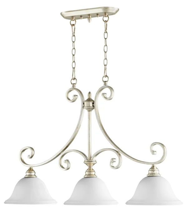 Quorum Lighting 6554-3-60 Bryant Island Light, Aged Silver Leaf