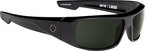 Spy Logan Sunglasses - Black - Happy Gray Green