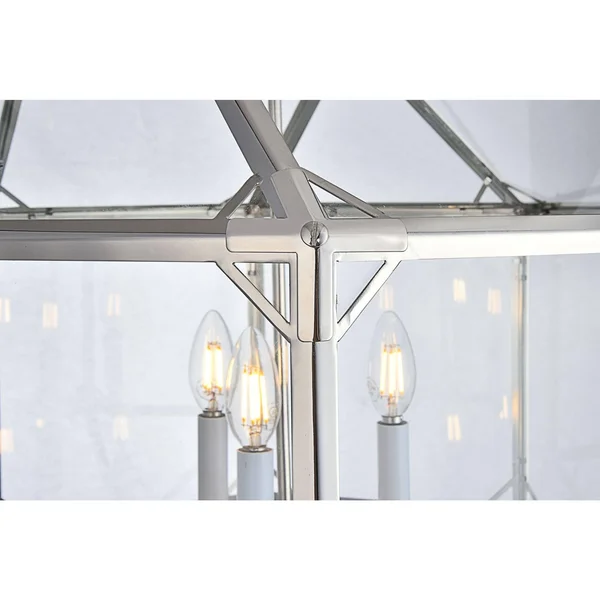Elegant Lighting 1514D24GI Gordon 6 Light Golden Iron Chandelier