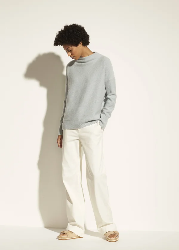 Boiled Cashmere Funnel Neck Pullover