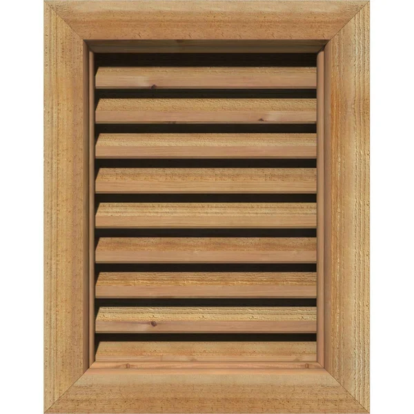 Ekena Millwork GVWVE36X2400RFUWR 36x22W x 24x22H Vertical Gable Vent (41x22W x 29x22H Frame Size): Unfinished - Functional, Rough