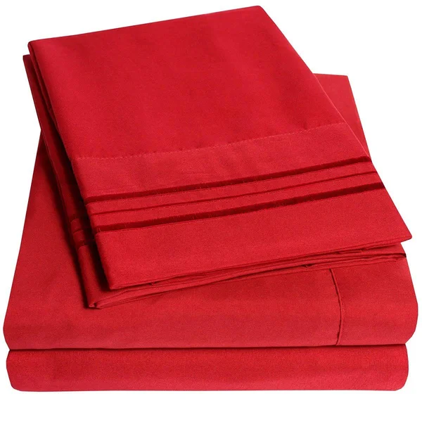 Sweet Home Collection Full 4-pc Sheet Set - Silver