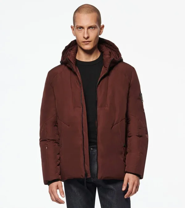 Marc New York Hooded Down Jacket Medium - Oxblood