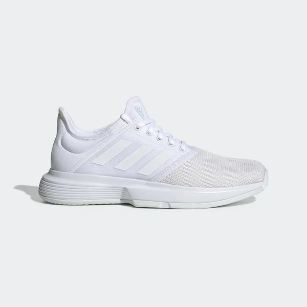 Adidas Women's Game Court Sneakers (White/White/Blue) - Size 9.5 M - Style #82947