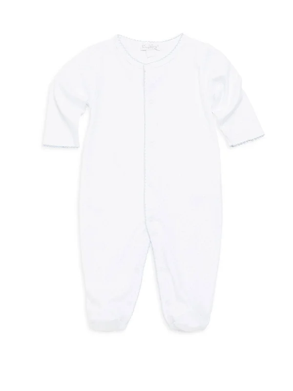 Kissy Kissy White/Blue New Kissy Dots Print Footie