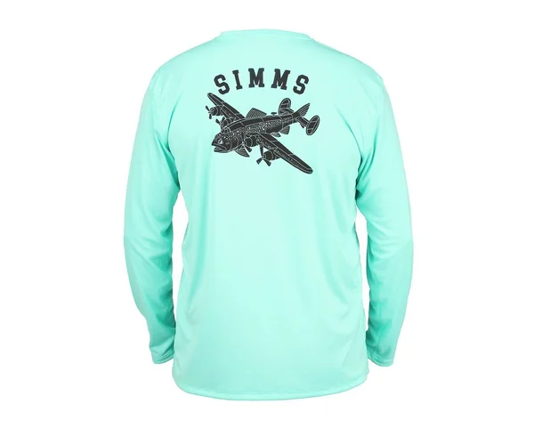 Simms Solar Tech Long Sleeve Tee - Men's S Walleye Sterling