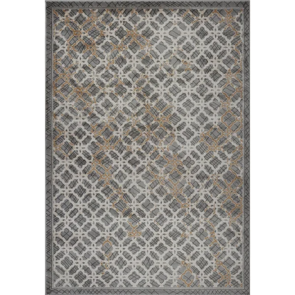 Ladole Rugs Beautiful Super Soft Modern Indoor Vincenza Collection Area Rug Carpet for Bedroom Living Room Dining Room in Grey-D