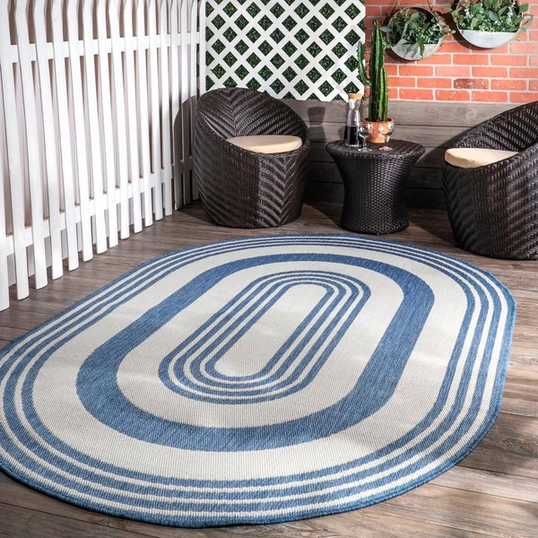 nuLOOM Outdoor Robin Area Rug - Blue, 10x14 ft