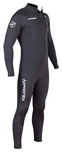 4/3mm Men's Hyperflex VYRL Fullsuit - Chest Zip - Size: XL, Black