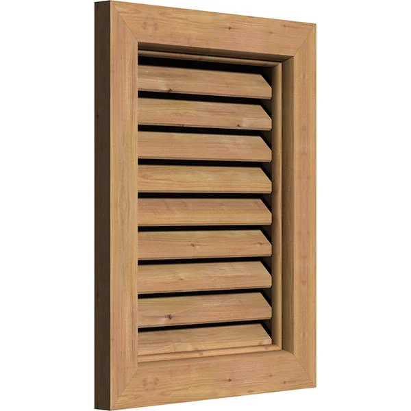 Ekena Millwork GVWVE32X1800SFUWR 32x22W x 18x22H Vertical Gable Vent (37x22W x 23x22H Frame Size): Unfinished, Functional, Smoot