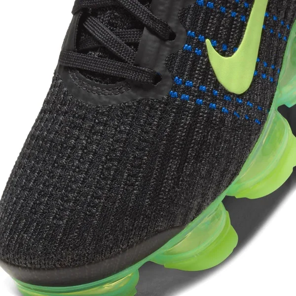 Nike Boys Air VaporMax Flyknit 3 - Shoes Black/Green/Blue Size 04.0