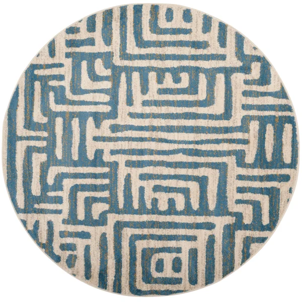 Safavieh Amsterdam AMS106C Ivory - Light Blue Rug 6&7x22 x 6&7x22 Square