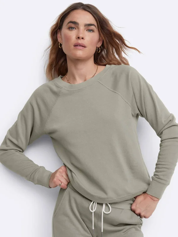 Organic Terry Raglan Sweatshirt Sage, 3X