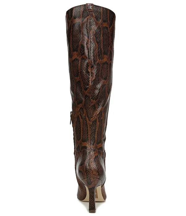 Sam Edelman Women's Davin Dress Boots - Brown Multi Snake