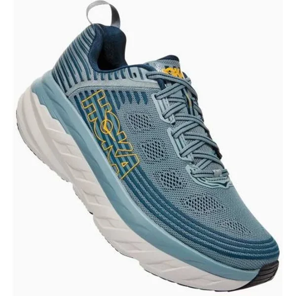 Hoka One One, Bondi 6, Men's Lead/Majolica Blue, 9