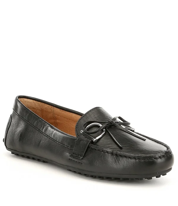 Ralph Lauren Women's Lauren Briley Leather Loafer - Black, 7.5 B