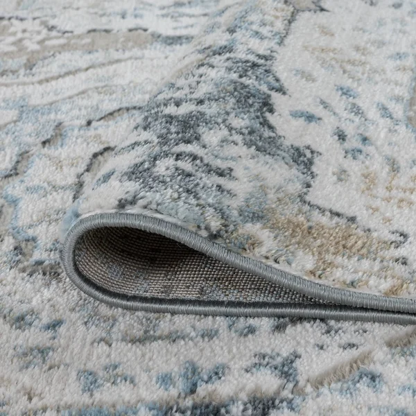 Alise Rugs Emory Transitional Floral Area Rug - 7&10&& x 10&2&& - Light Blue